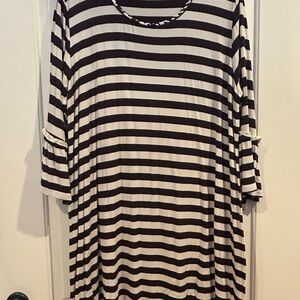 Striped Brown and cream Long Sleeve Women’s tunic